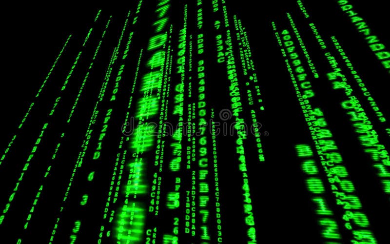 Computer Code Falling Matrix Style. Stock Video - Video of internet ...