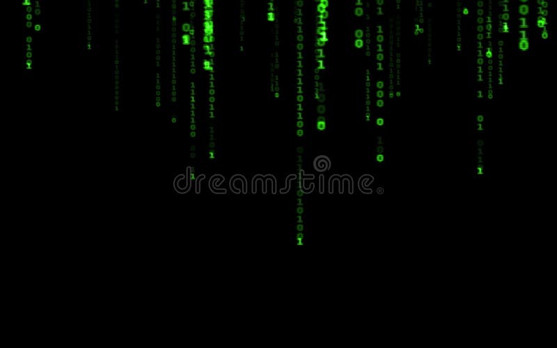 Computer Code Falling Matrix Style. Stock Illustration - Illustration ...