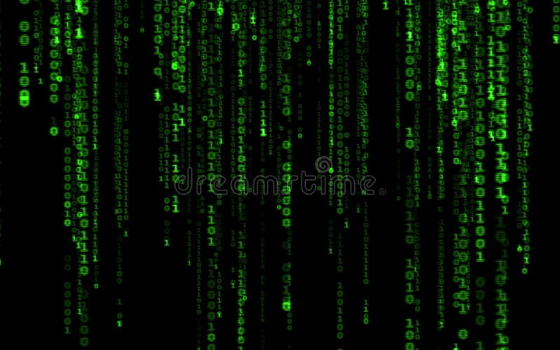 Computer Code Falling Matrix Style. Stock Illustration - Illustration ...