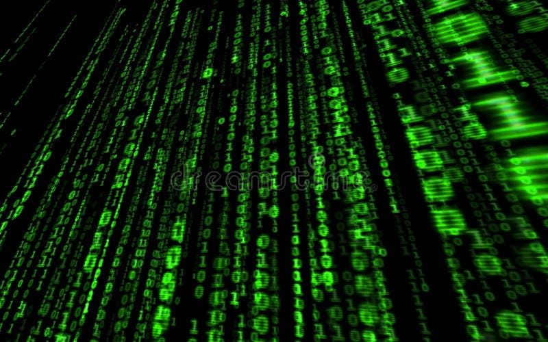 Computer Code Falling Matrix Style. Stock Illustration - Illustration ...