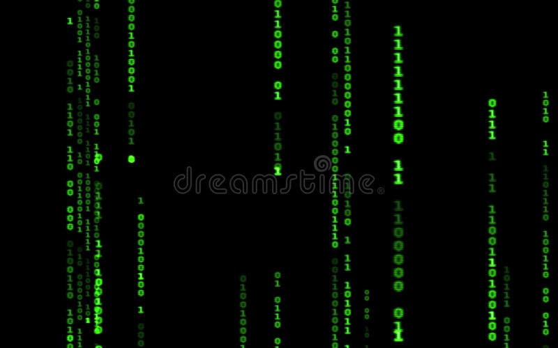 Computer Code Falling Matrix Style. Stock Illustration - Illustration ...