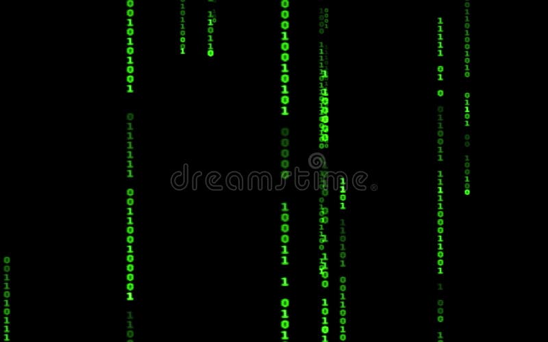 Computer Code Falling Matrix Style. Stock Illustration - Illustration ...