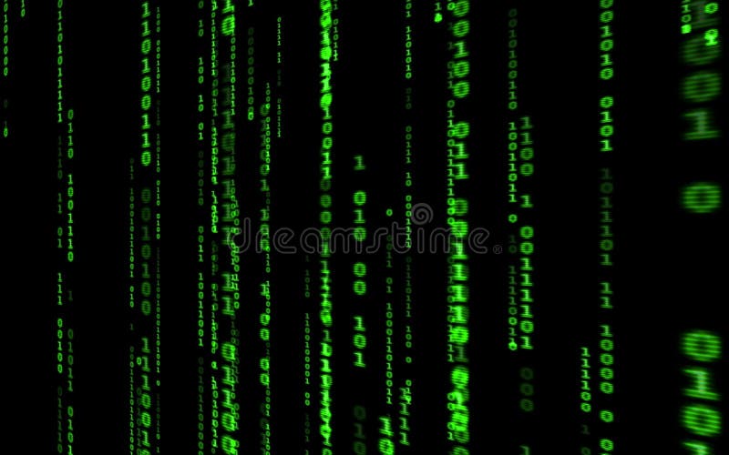 Computer Code Falling Matrix Style. Stock Illustration - Illustration ...