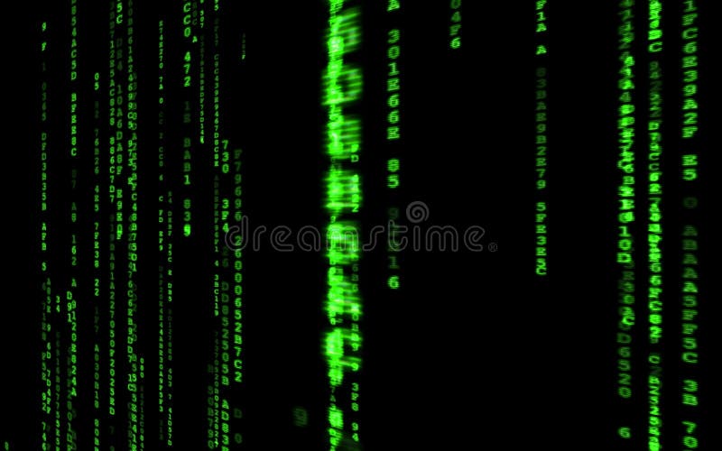 Computer Code Falling Matrix Style. Stock Illustration - Illustration ...