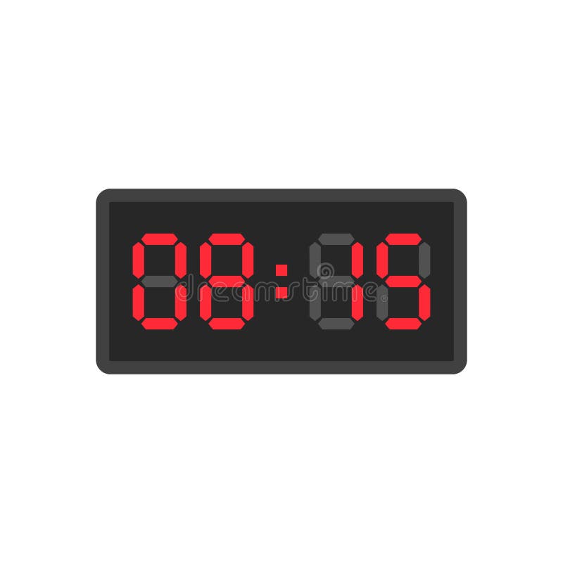 Digital Black Alarm Clock Displaying 930 Stock Illustration