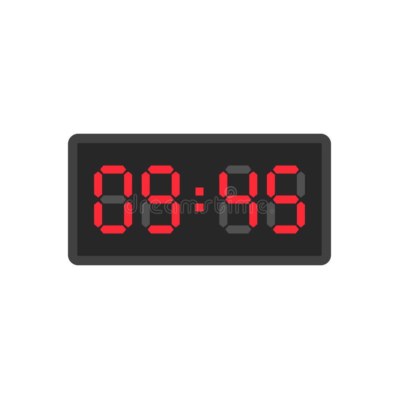 Digital Black Alarm Clock Displaying 930 Stock Illustration