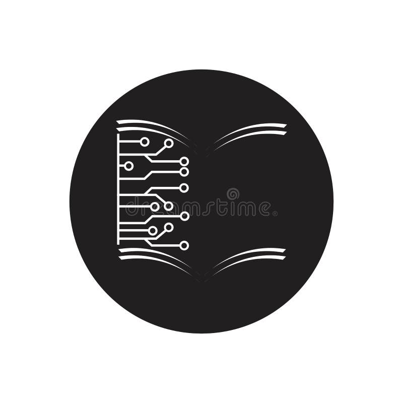 Digital book logo technology vector icon design stock illustration