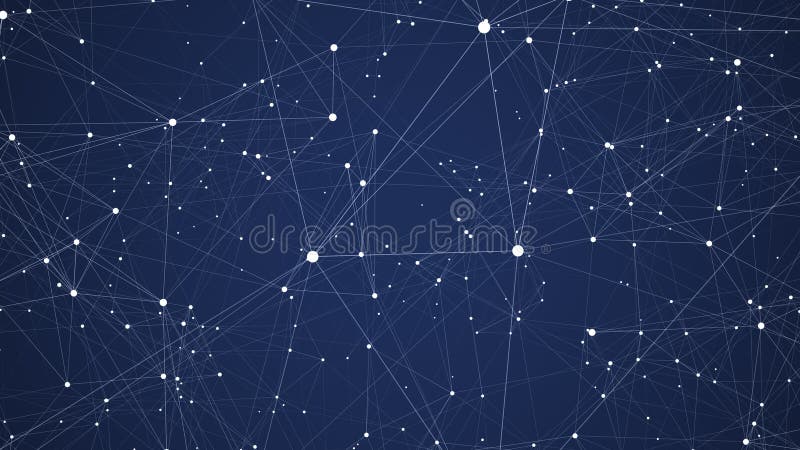 Digital brain with neural networks for artificial intelligence stock illustration