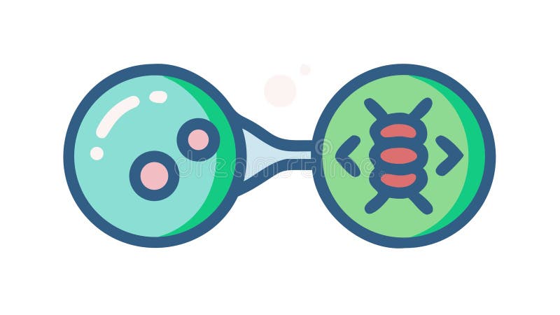 Digital Bug with Red Eyes, Computer Virus, Cybersecurity Threat, vector design Generative AI stock illustration