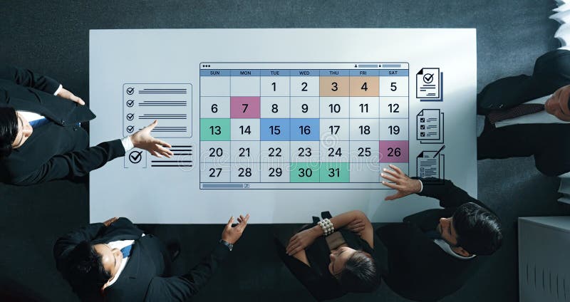 Digital calendar for scheduling, planning, and task management. Fermion royalty free illustration