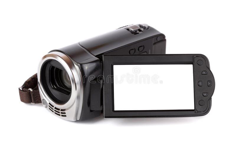 Amateur digital camera isolated on white. Single mini stock images, royalty-free photos and pictures