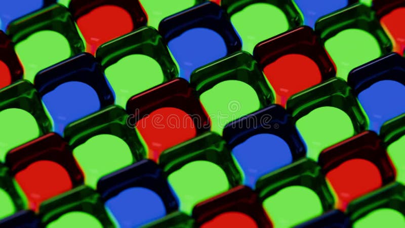 Digital Camera Matrix - Super Close Up - RGB Red Green Blue Pixels Light Photodiode Silicon Sensor Stock Video - Video of display, seamless: 304981549