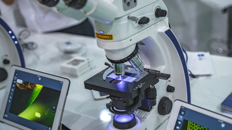 Digitálne mikroskop v veda laboratórium pokrok výskum a vzdelávacie.