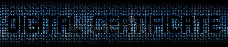 Digital Certificate text on abstract hex background illustration vector illustration