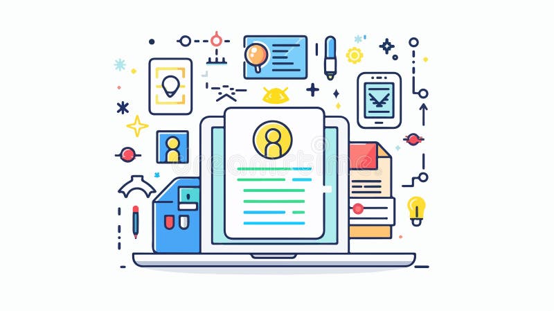 Digital certifikatsikon för Professional Identification Premium Quality Adobe Stoto Photo stock illustrationer