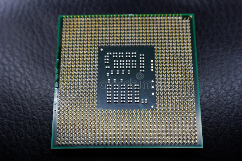 Digital chip-set motherboard with processor chip royalty free stock image