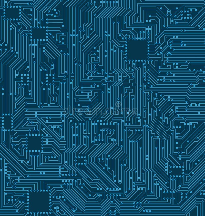 Digital Circuit Background. Texture of Processor, Motherboard stock illustration