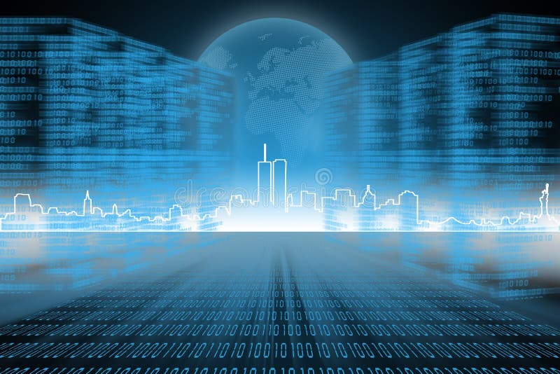 Digital city royalty free illustration Digital city royalty free illustration
