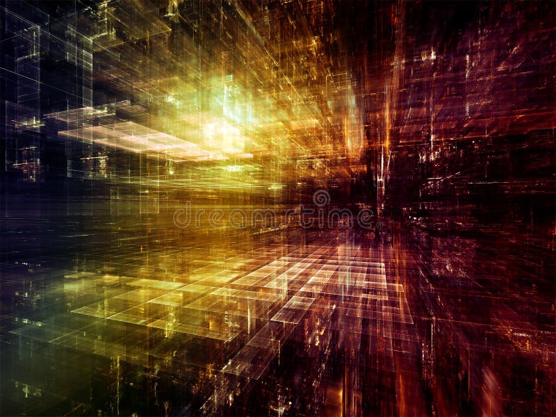 Perspectives of Digital World royalty free illustration