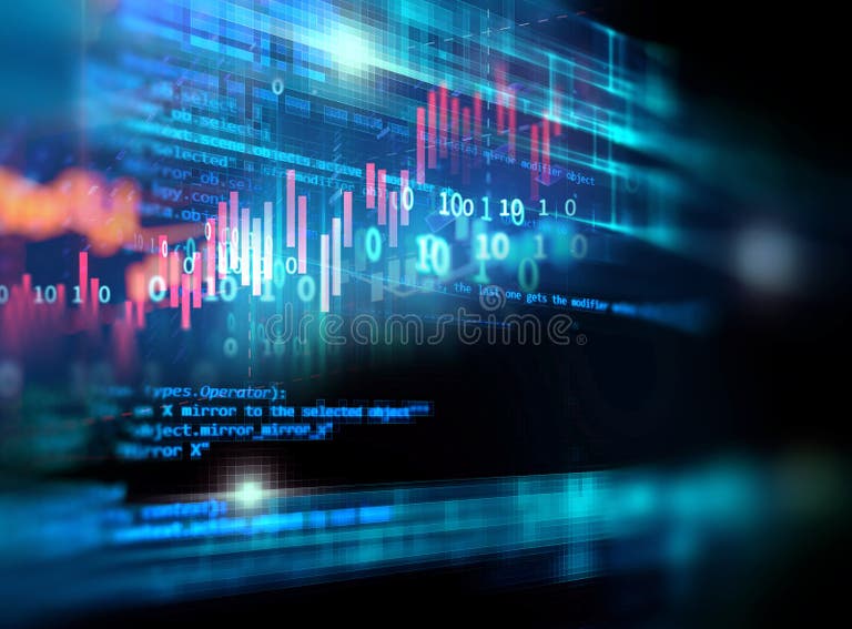 Digital Code Number Abstract Technology Background Stock Illustration ...