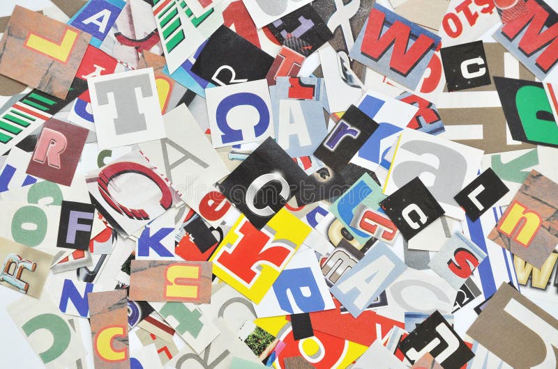 Digital collage made of newspaper clippings royalty free stock photo