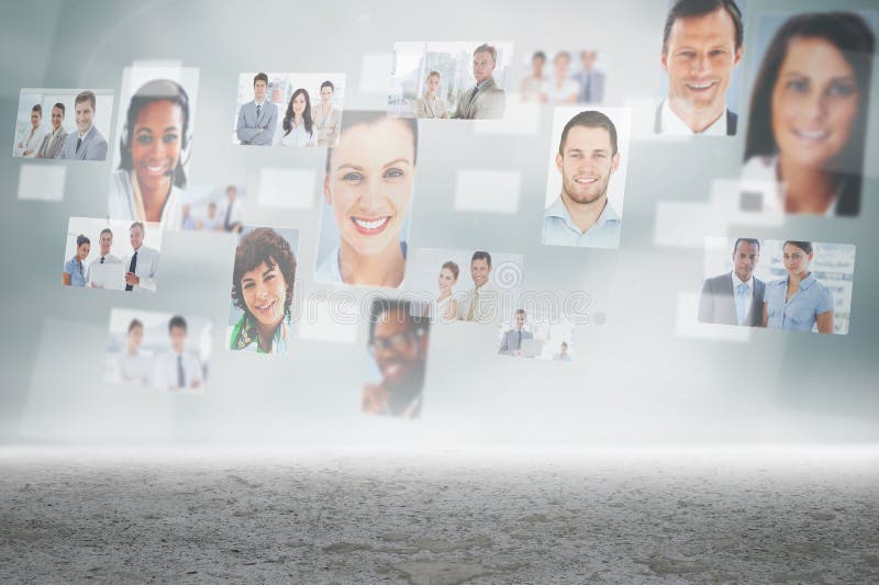 Digital composite of Business people profiles. Networking profiles stock images, royalty-free photos and pictures