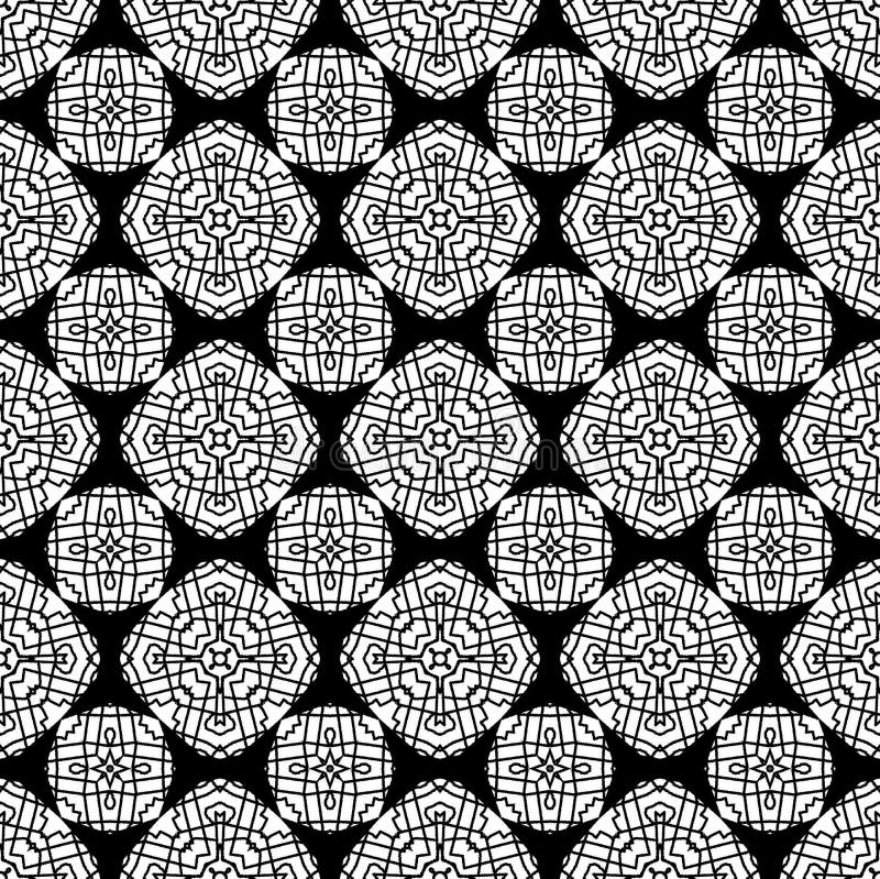Seamless pattern with mandalas for coloring