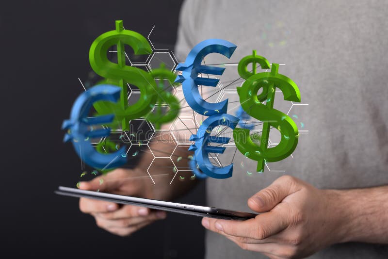 digital-concept-of-the-dollar-versus-euro-network-euro-and-dollar