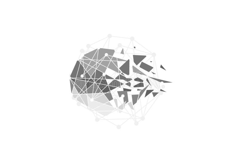 Digital connection logo royalty free illustration