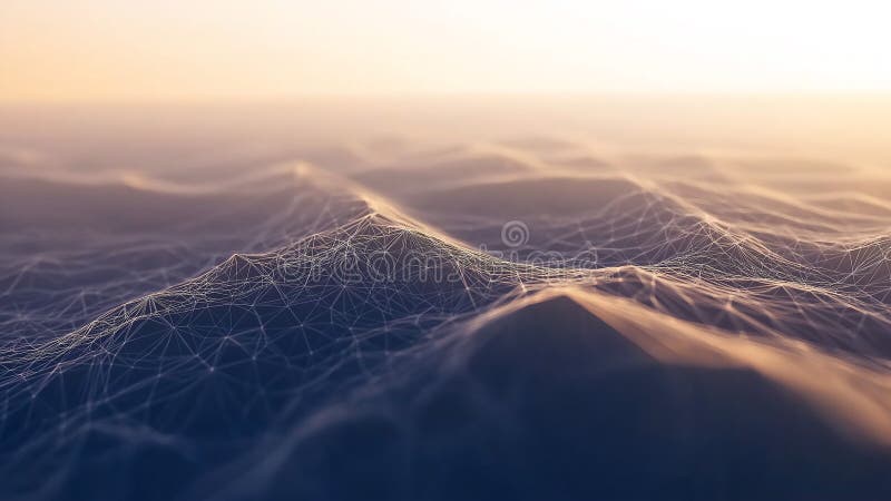 Digital connections with glowing lines royalty free illustration