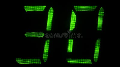 Digital Timer Clock Black Green - Stock Motion Graphics