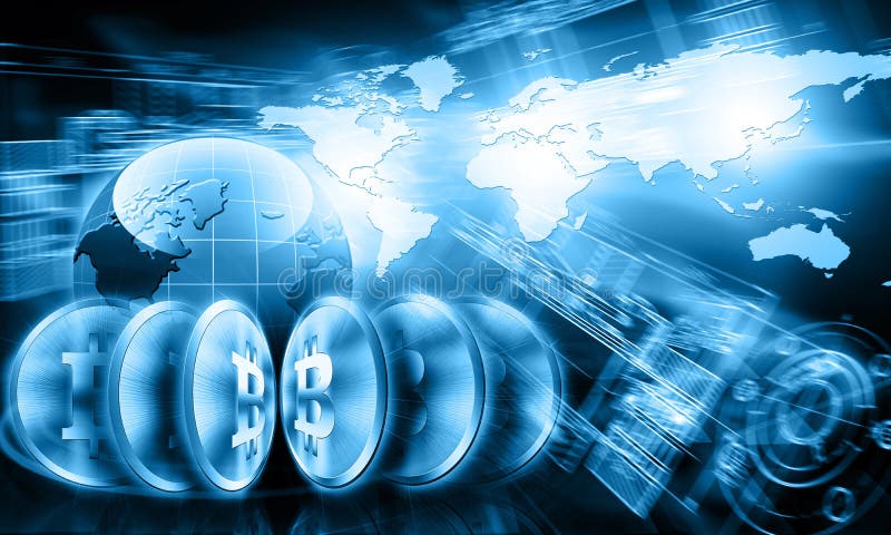 Digital Currency Bitcoin, Futuristic Digital Money ...