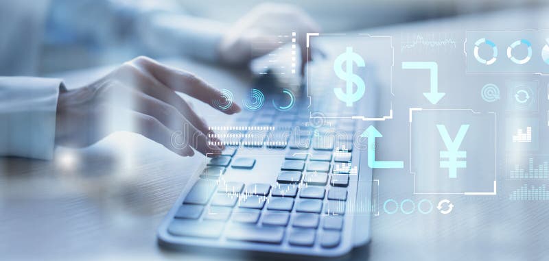 Digital Currency Exchange and Financial Market Analytics royalty free stock photography