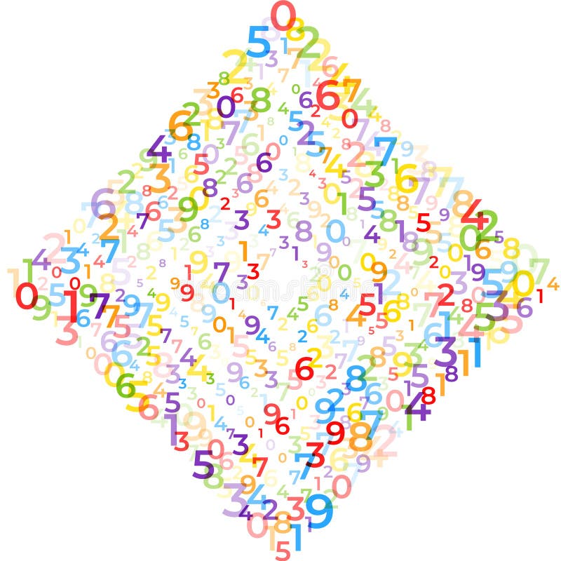 Digital data array, lots of numbers digits in Digital Pattern, abstract math background stock images