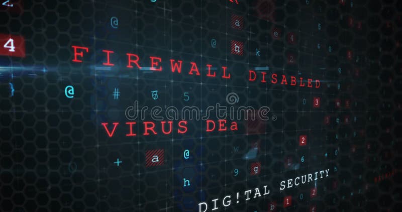 Digital data hacking 4k vector illustration