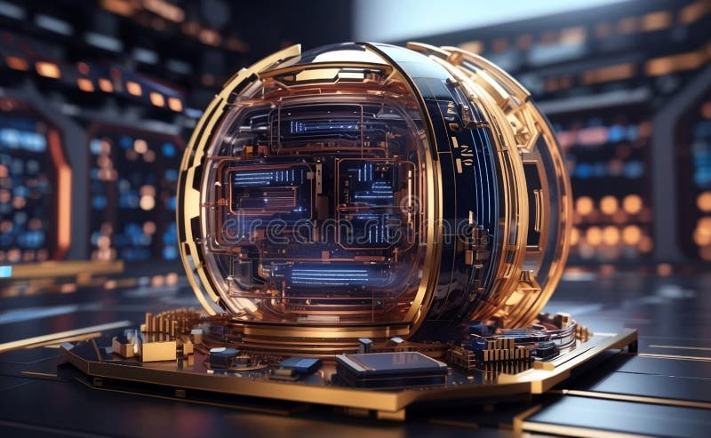 Concept cibernetic de tehnologie digitală a datelor generativ ilustrare AI vector illustration