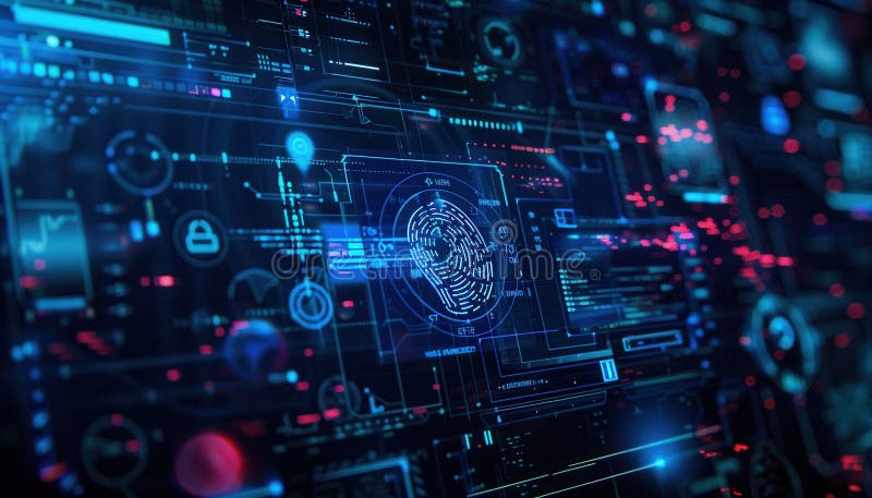 Vizualizare digitală a datelor cu tipare complexe și culori strălucitoare într-un mediu tehnic stock photos