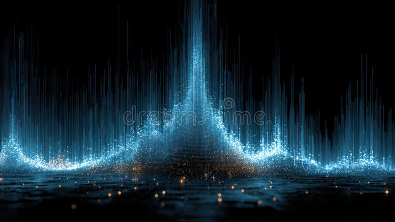 Digital data visualization shows startup crowdfunding and seed capital finance funding futuristic style with glowing stock photography