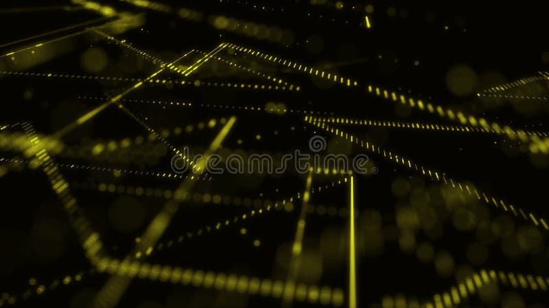 Digital database cyberspace. Decoding algorithms hacked software. Cyber security with moving particles. Big data visualization. 3d royalty free illustration