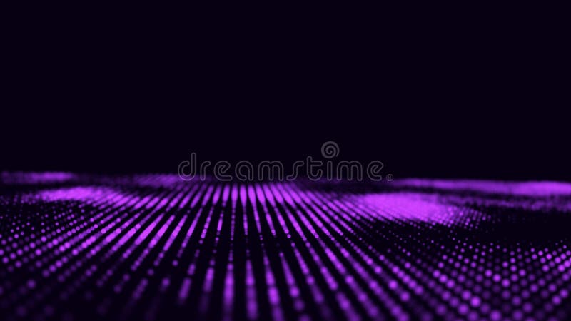 Digital database cyberspace. Decoding algorithms hacked software. Cyber security with moving particles. Big data visualization. 3d royalty free illustration