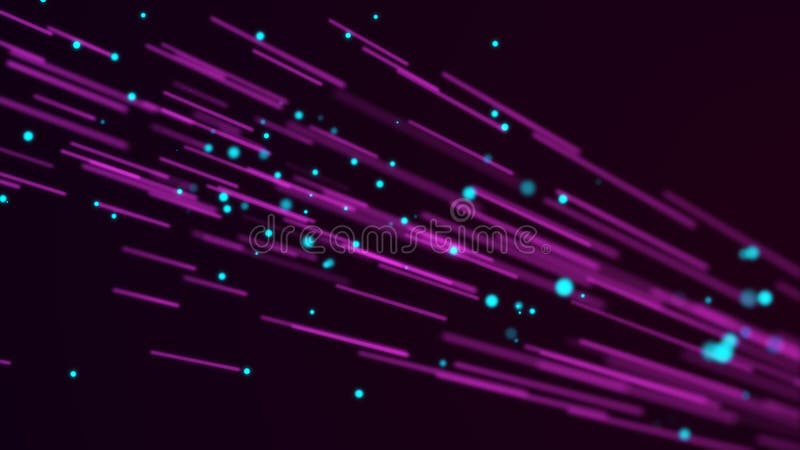Digital database cyberspace. Decoding algorithms hacked software. Cyber security with moving particles. Big data visualization. 3d vector illustration