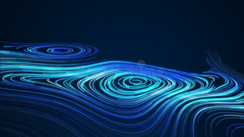 Digital database cyberspace. Flow of colored particles. Decoding algorithms hacked software. Futuristic digital background. 3d royalty free illustration