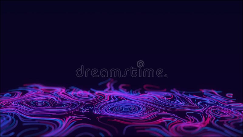 Digital database cyberspace. Flow of colored particles. Decoding algorithms hacked software. Futuristic digital background. 3d stock illustration