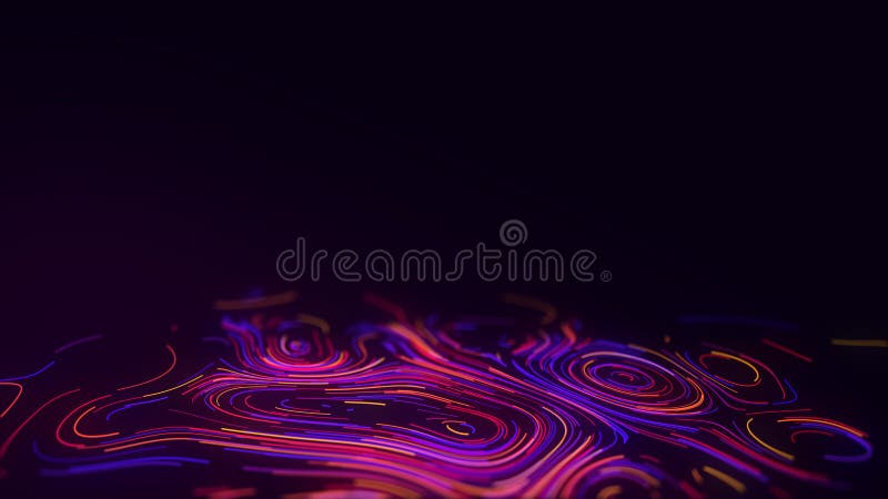 Digital database cyberspace. Flow of colored particles. Decoding algorithms hacked software. Futuristic digital background. 3d royalty free illustration