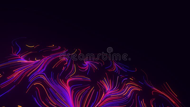 Digital database cyberspace. Flow of colored particles. Decoding algorithms hacked software. Futuristic digital background. 3d vector illustration