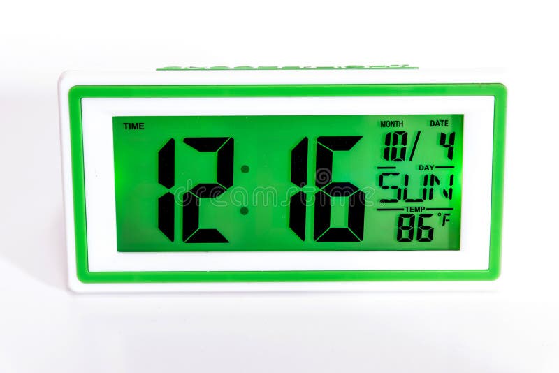 Digital Desktop Clock. stock image. Image of white, digital - 60541899