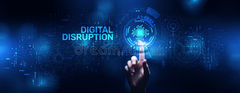 Digital disruption transformation digitalization innovation technology business concept royalty free stock photo