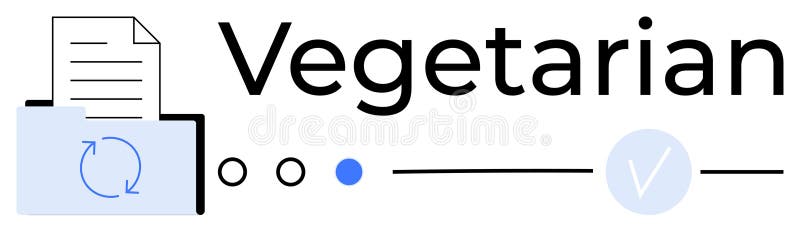 Digital Document Verification Process Highlighted in Modern Vegetarian Branding Concept royalty free illustration