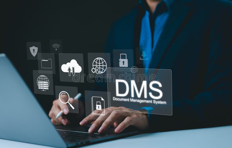 Digital Document Management System Concept. royalty free illustration