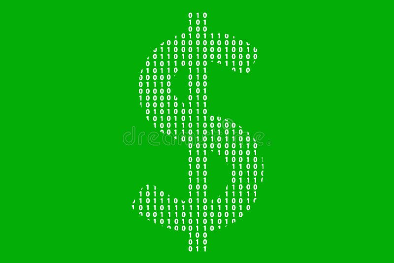 Digital Dollar Currency with One and Zero Binary Code Digit
